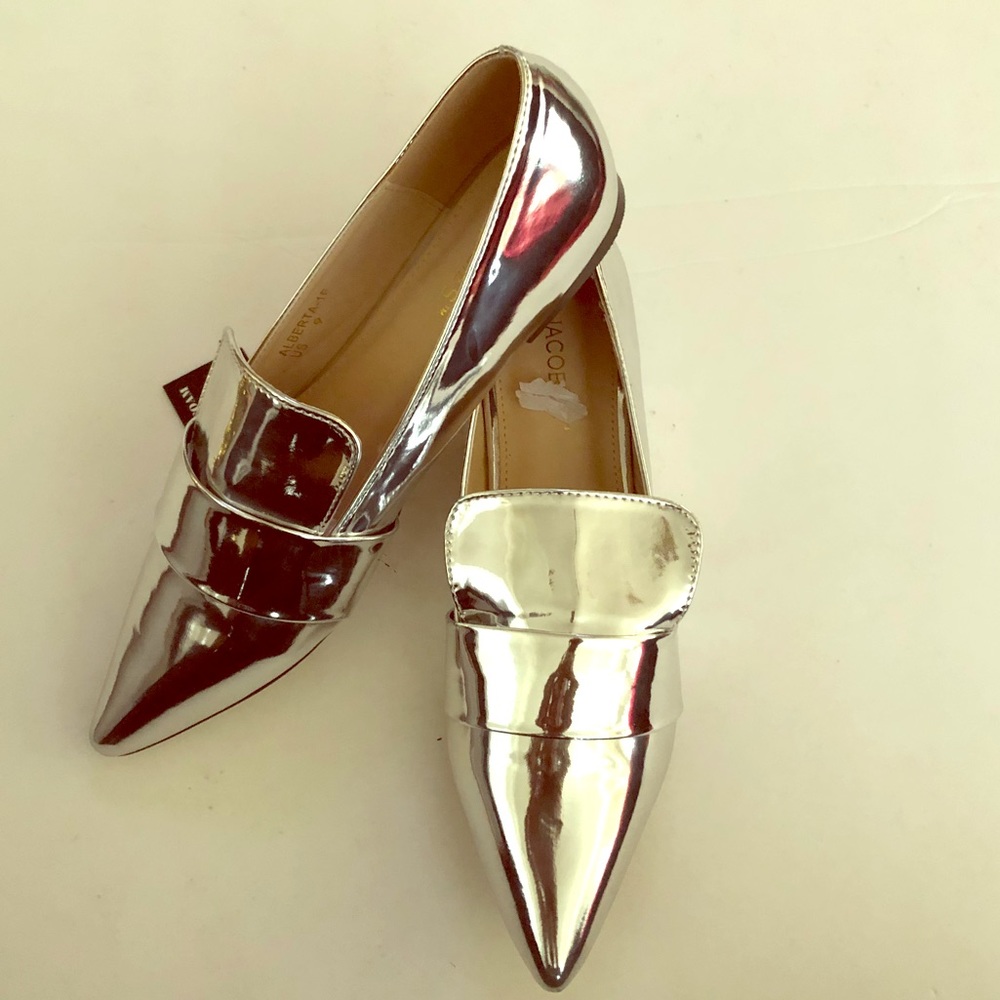 Metallic silver flats